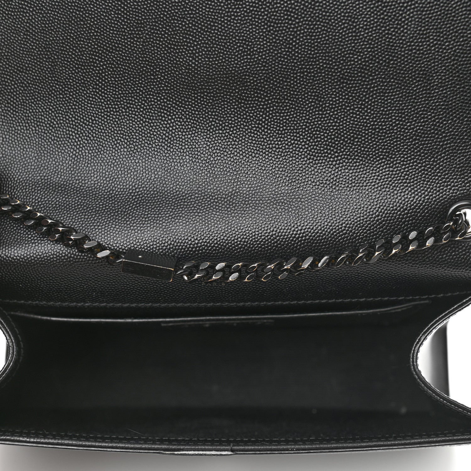 Saint Laurent Grain De Poudre Medium Classic Monogram Kate Satchel Black 5 of 12