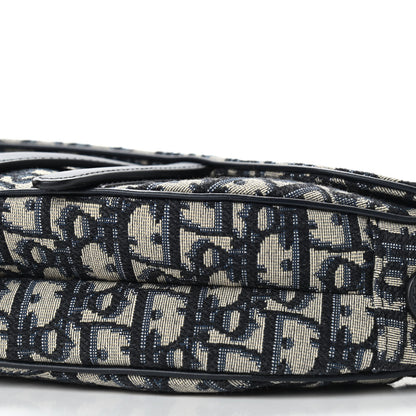 Christian Dior Oblique Saddle Bag Blue 6 of 8
