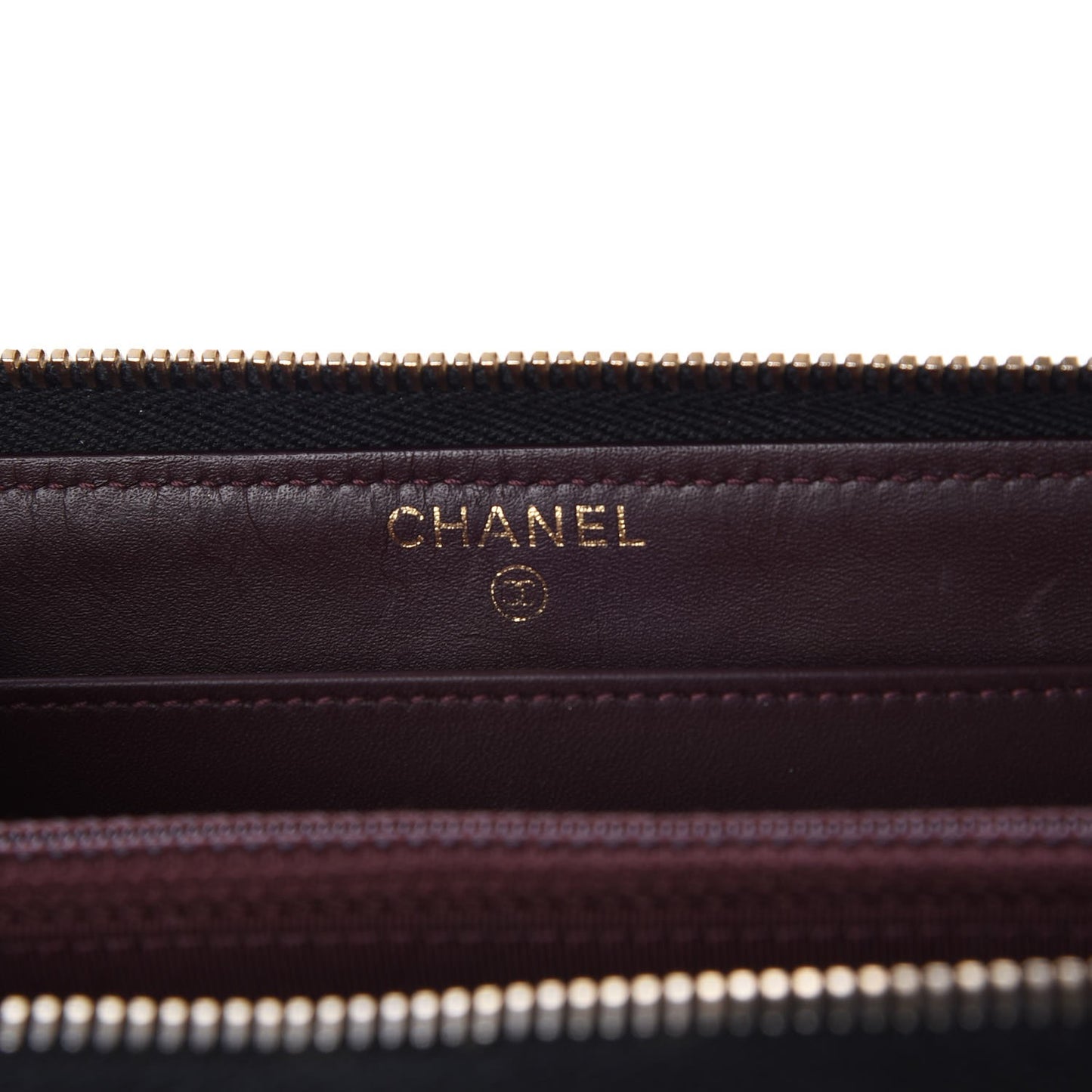 Caviar Quilted Large Gusset Zip Around Wallet Black