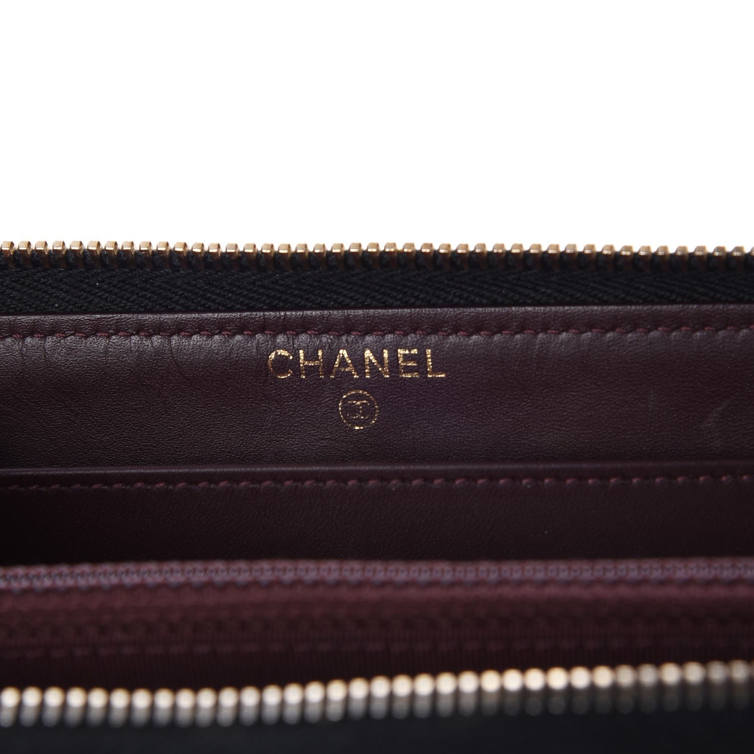 Chanel Caviar Quilted Large Gusset Zip Around Wallet Black 6 of 9