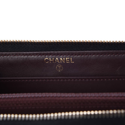 Chanel Caviar Quilted Large Gusset Zip Around Wallet Black 6 of 9