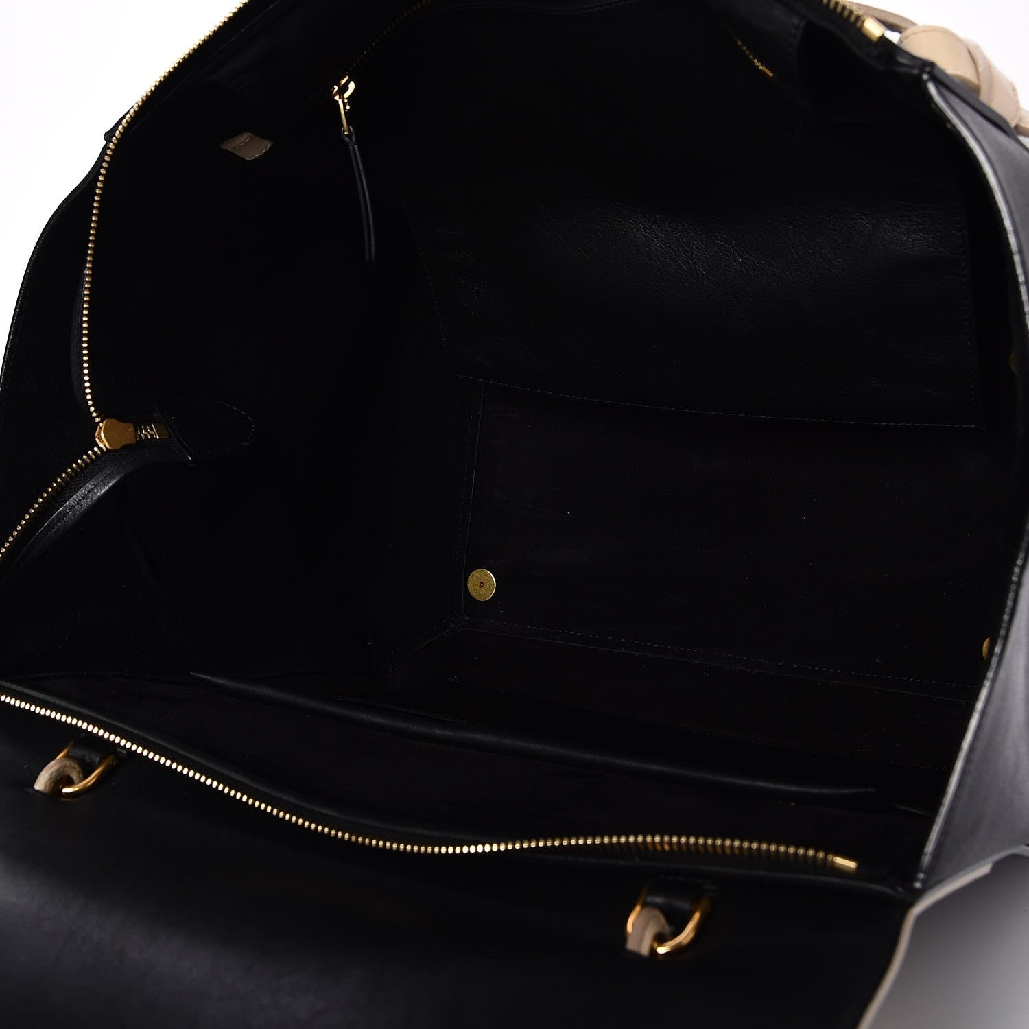 Celine Smooth Calfskin Large Bi-Color Belt Bag Black 5 of 13
