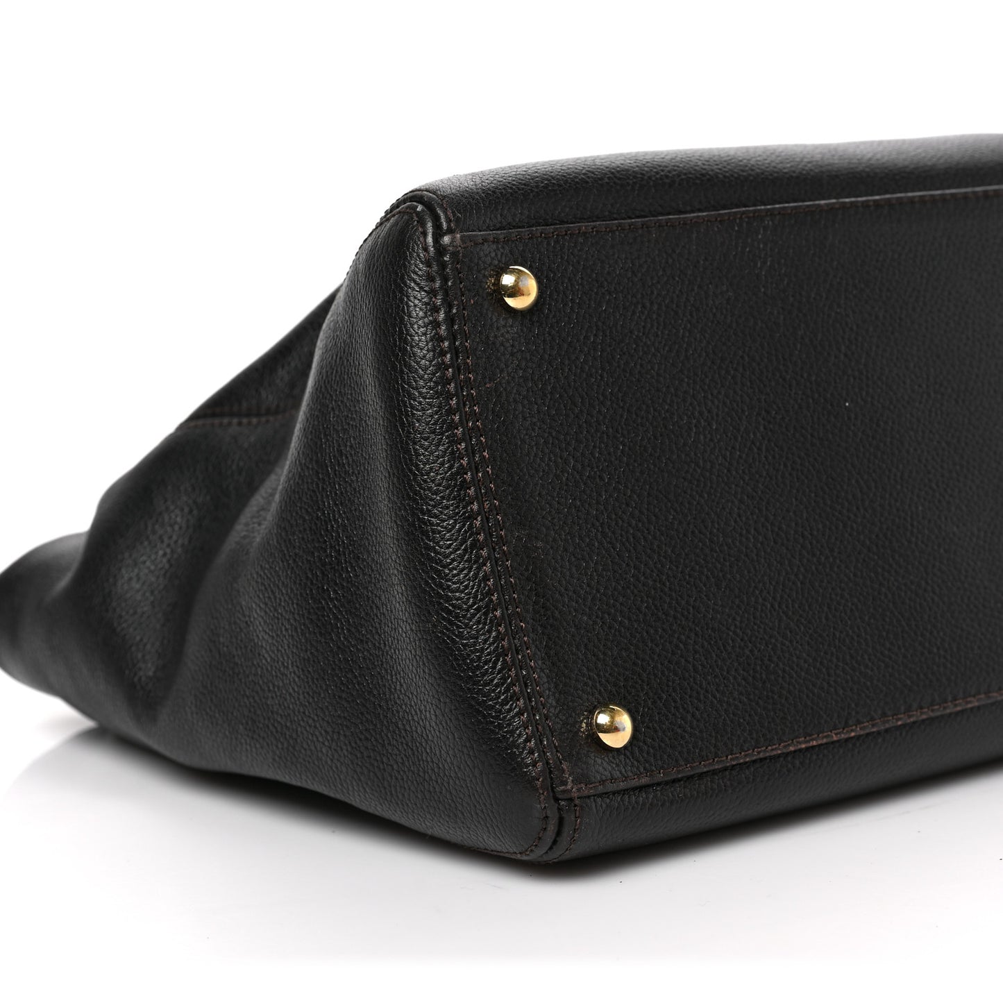 Calfskin Cerf Executive Shopper Tote Brown