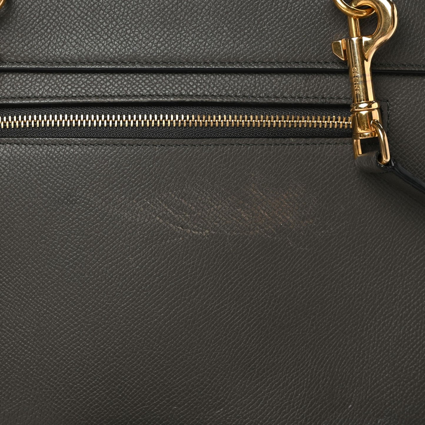 Grained Calfskin Micro Belt Bag Grey