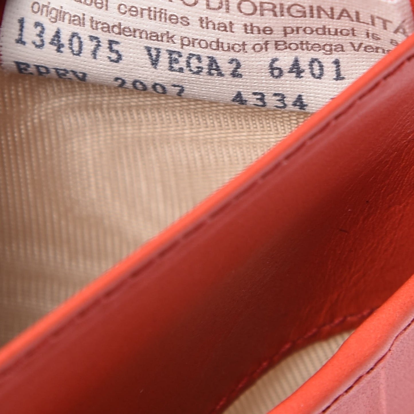 Metallic Nappa Intrecciato Continental Wallet Red