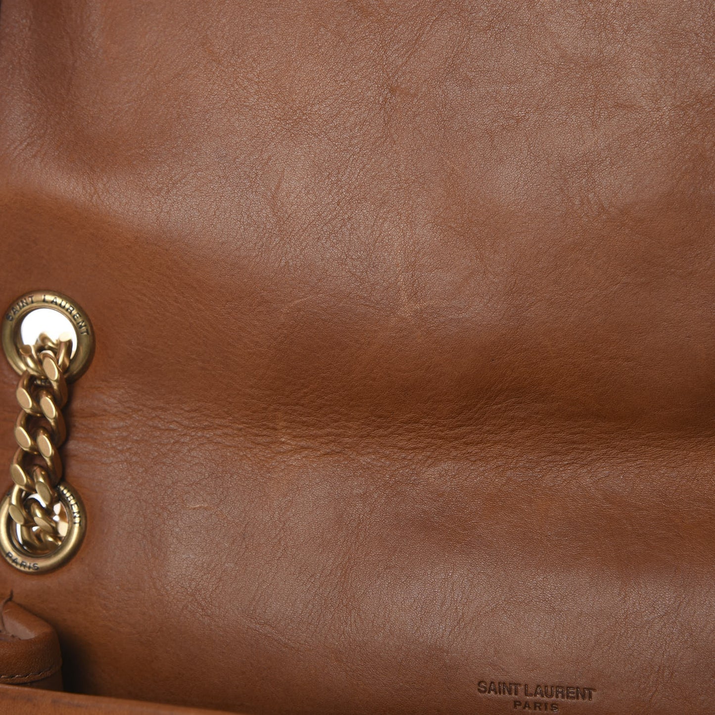 Calfskin Monogram Medium Niki Chain Satchel Cognac