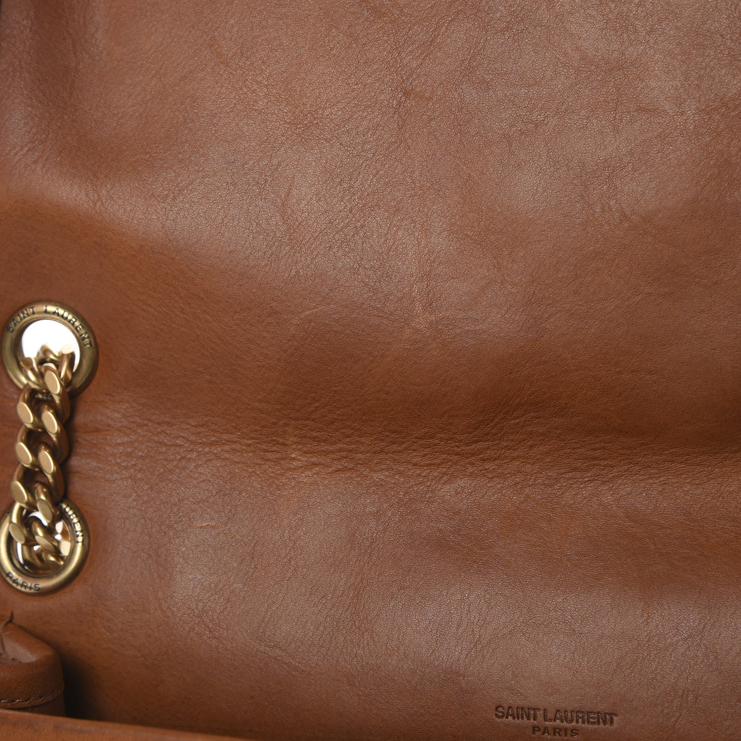 Saint Laurent Calfskin Monogram Medium Niki Chain Satchel Cognac 14 of 15