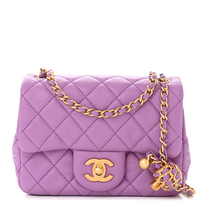 Chanel Lambskin Quilted Mini Pearl Crush Flap Purple 1 of 11