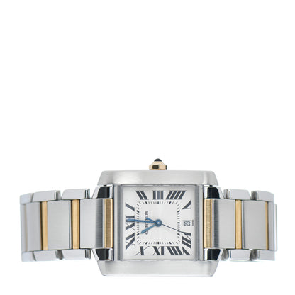 Cartier Stainless Steel 18K Yellow Gold 28mm Tank Francaise Automatic Watch 2 of 4