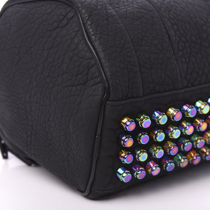 Alexander Wang Pebbled Lambskin Rockie Black Iridescent Hardware 6 of 10