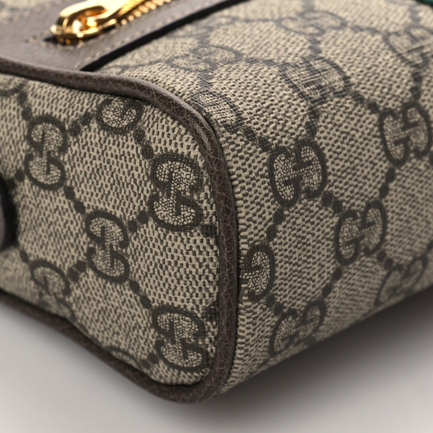 GG Supreme Monogram Web Small Ophidia Belt Bag 65 26 Dark Brown