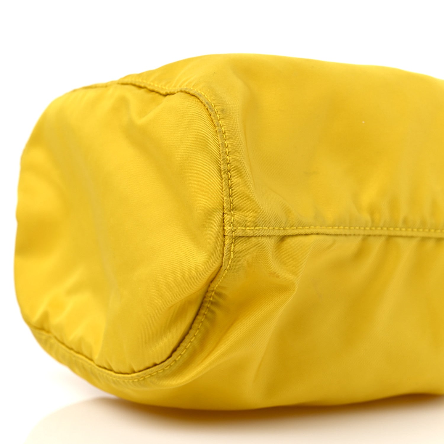 Prada Nylon Vela Drawstring Pouch Giallo 9 of 12
