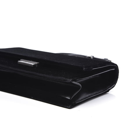 Saint Laurent Velvet Chain Wallet Black 6 of 10