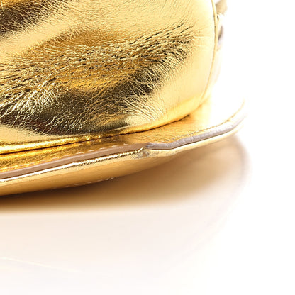 Saint Laurent Metallic Calfskin Matelasse Chevron Monogram Small Love Heart Chain Bag Gold 10 of 14