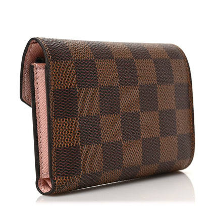 Louis Vuitton Damier Ebene Victorine Wallet Rose Ballerine 3 of 6