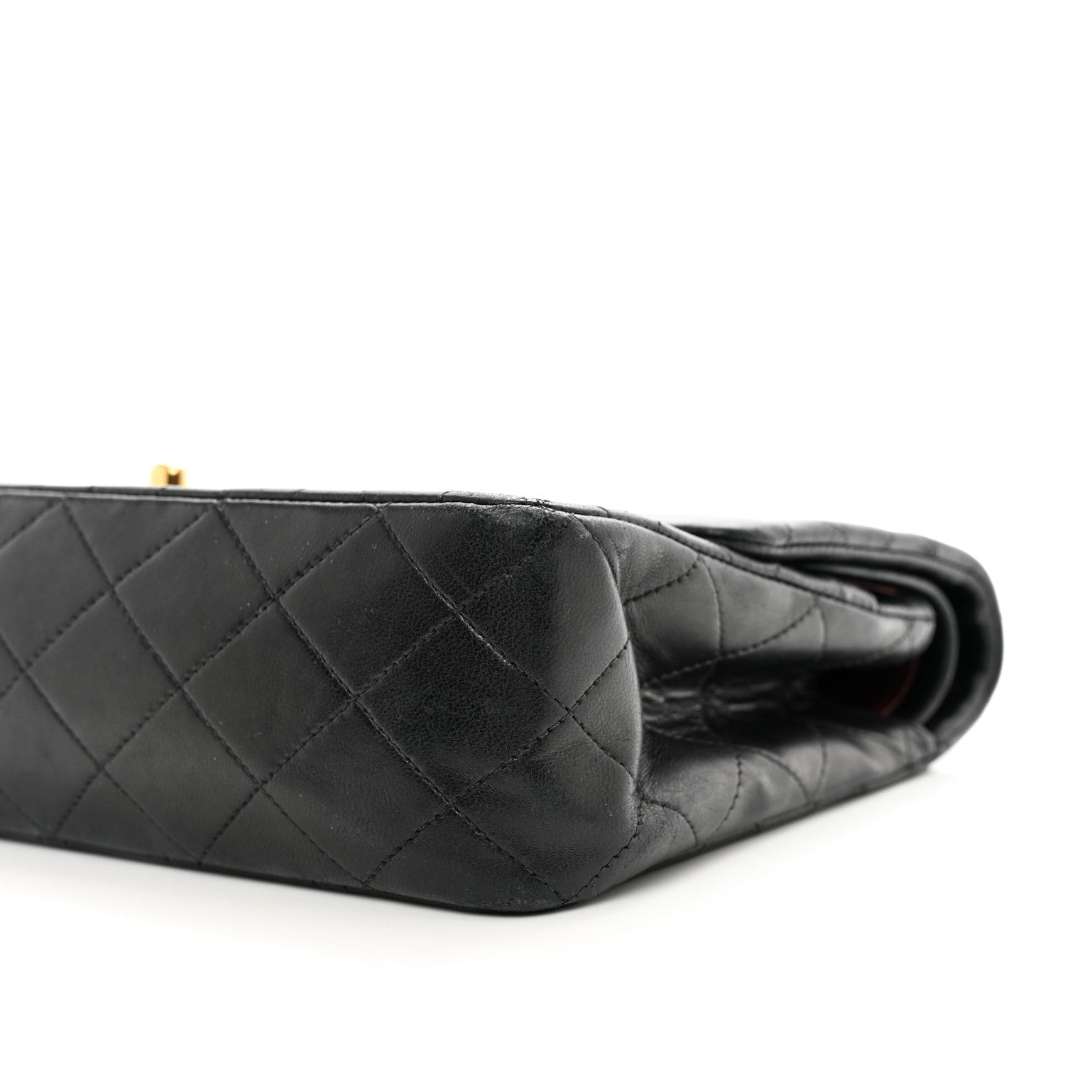 Chanel Lambskin Quilted Medium Double Flap Black 11 of 13