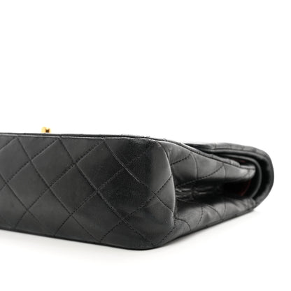 Chanel Lambskin Quilted Medium Double Flap Black 11 of 13
