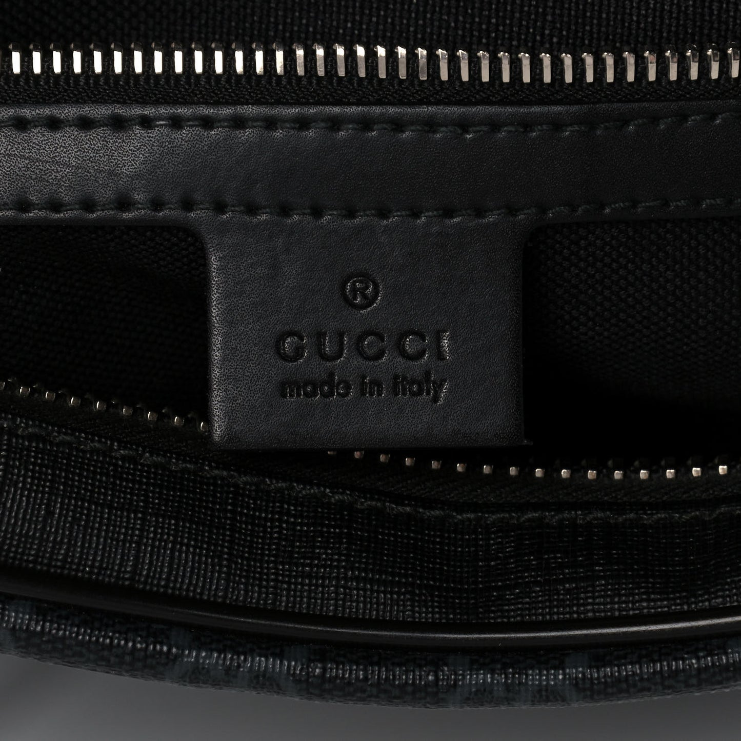 Soft GG Supreme Monogram Web Belt Bag Black Grey