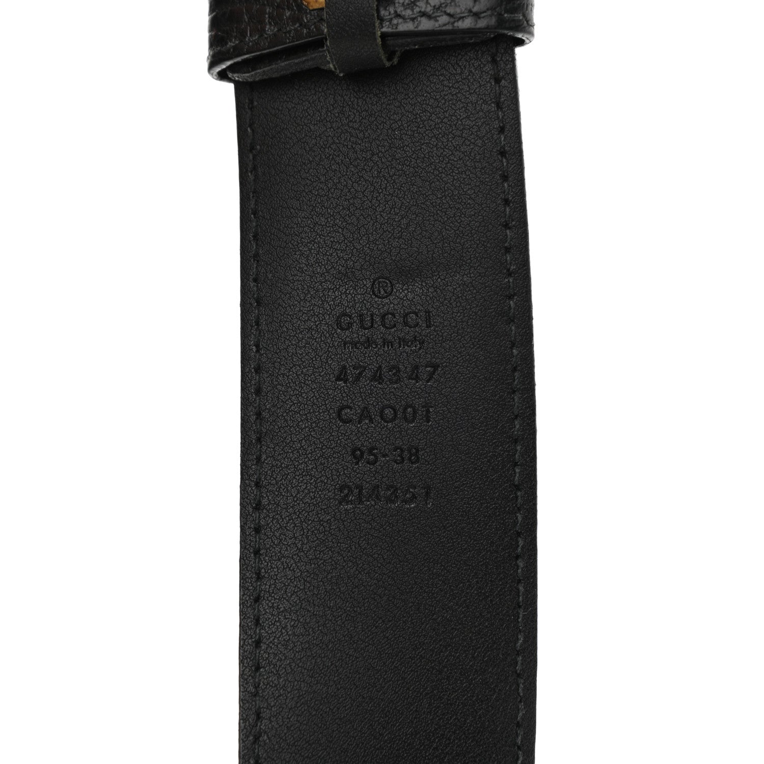 Gucci Dollar Calfskin Interlocking G Belt 95 38 Black 3 of 6