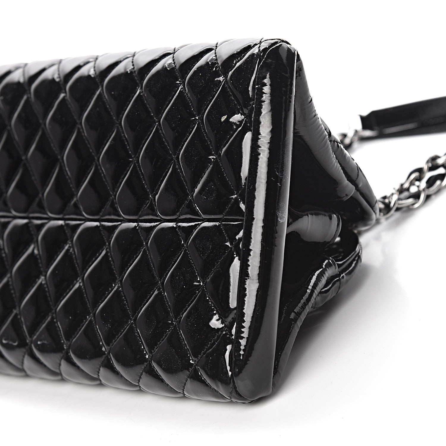 Chanel Patent Quilted Medium Just Mademoiselle Black 10 of 12