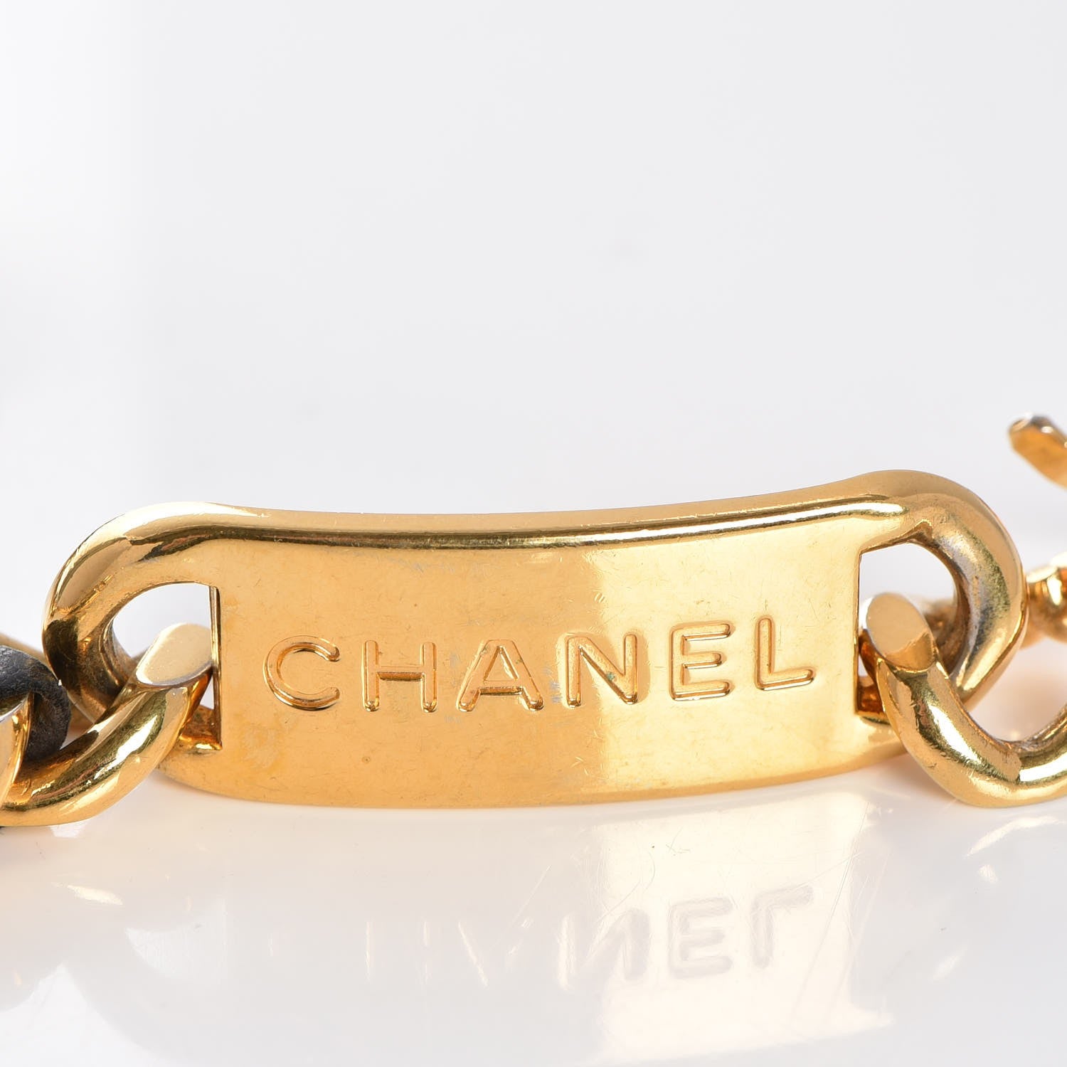 Chanel Lambskin Chain CC Medallion Belt Black Gold 6 of 6