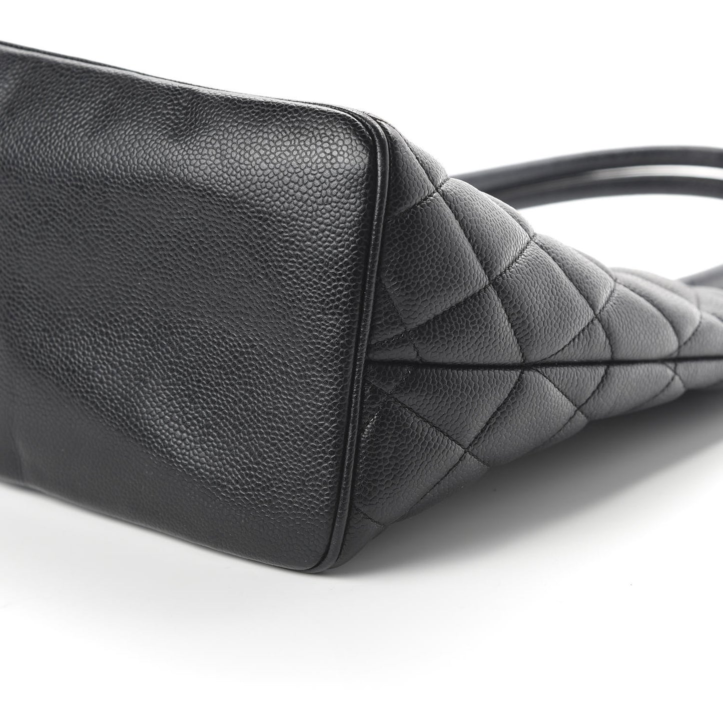 Caviar Quilted Medallion Tote Black