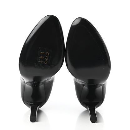 Saint Laurent Nappa Mica Buckle Ankle Booties 37 Black 5 of 9