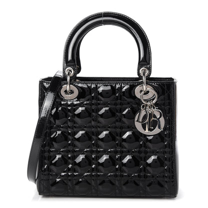 Christian Dior Patent Cannage Medium Lady Dior Black 1 of 10