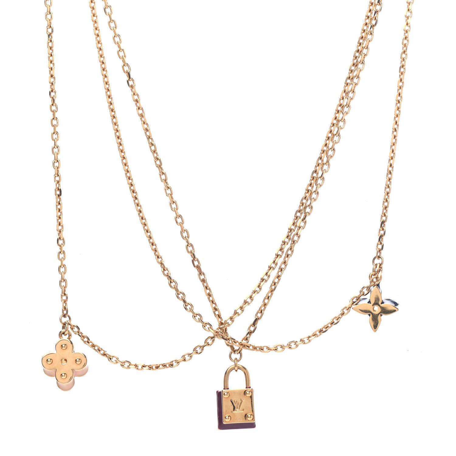 Louis Vuitton Sweet Charms Tiered Necklace Gold 1 of 4
