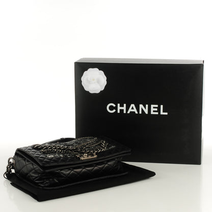 Chanel Calfskin Tweed Enchained Medium Boy Flap Black 4 of 8