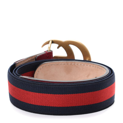 Gucci Calfskin Nylon Double G Web Kids Belt L Red 2 of 5