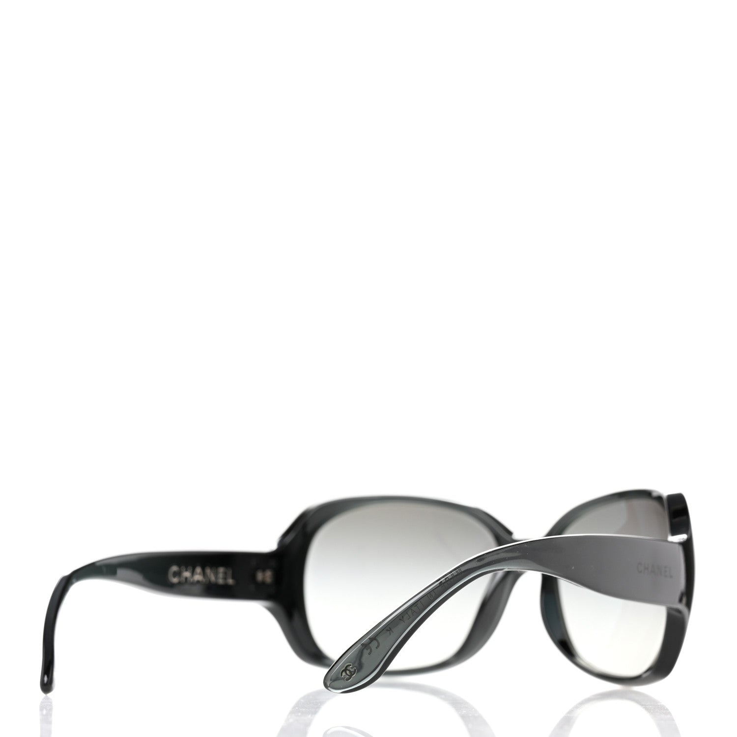 Chanel Logo Sunglasses 6035  Black Grey 4 of 10