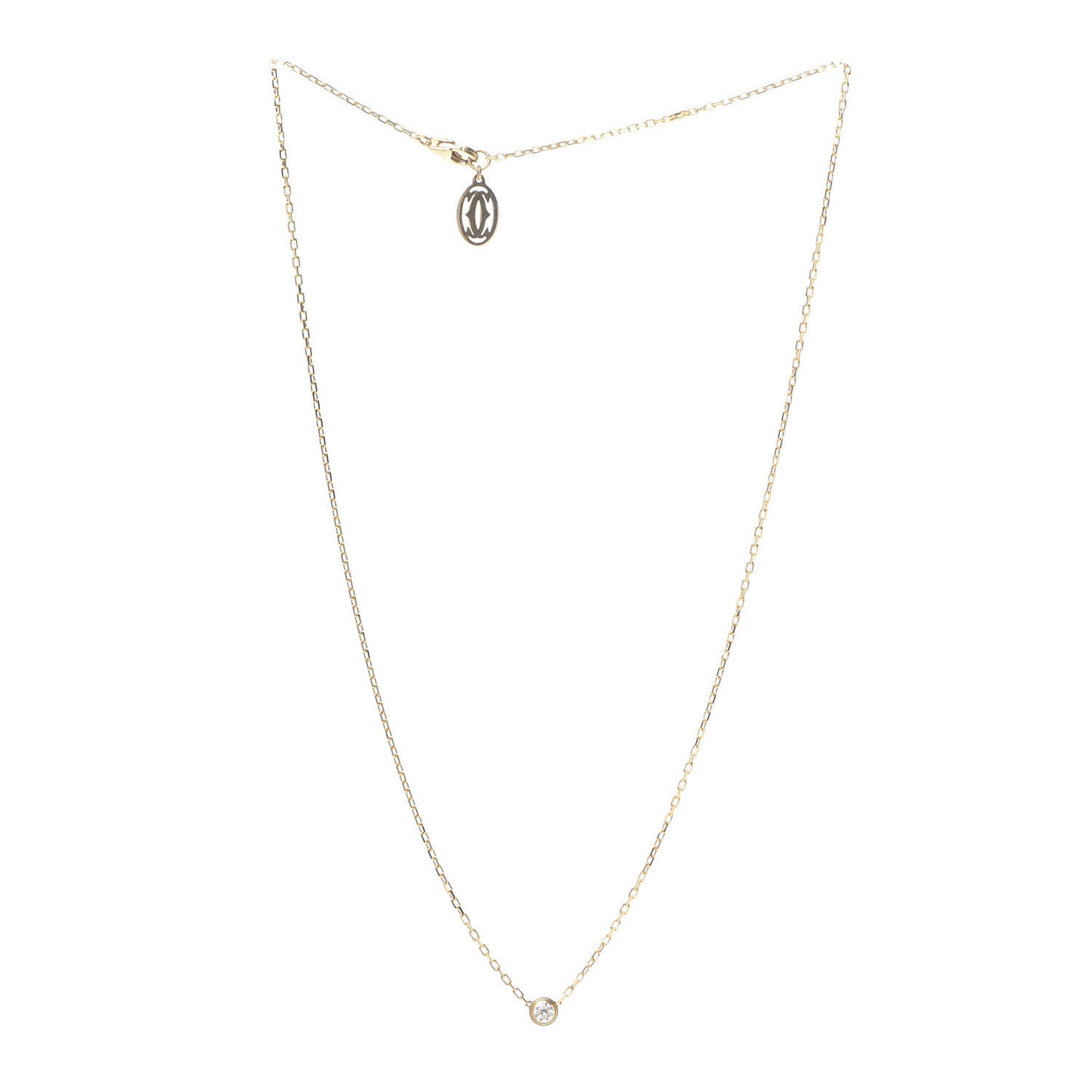 18K Yellow Gold Diamond SM D'Amour Pendant Necklace