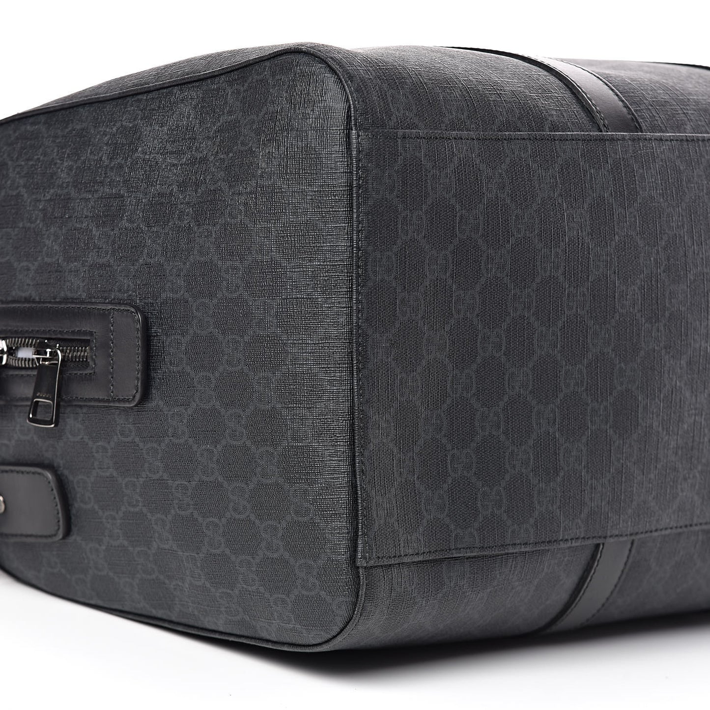 GG Supreme Monogram Medium Carry-On Duffle Bag Black Grey