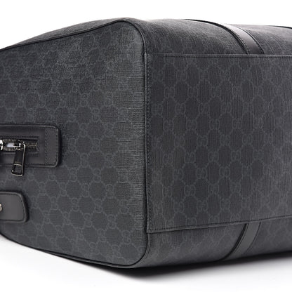 Gucci GG Supreme Monogram Medium Carry-On Duffle Bag Black Grey 8 of 11