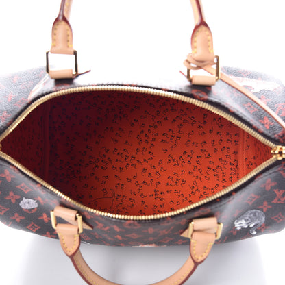 Louis Vuitton Catogram Speedy Bandouliere 30 Marron 6 of 10