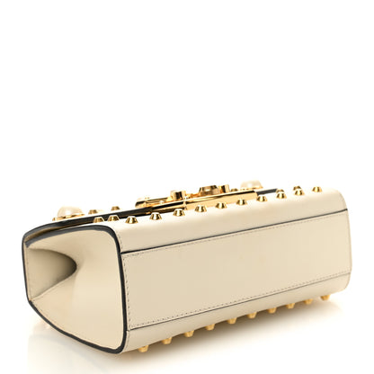 Gucci Calfskin Studded Small Padlock Shoulder Bag White 4 of 13
