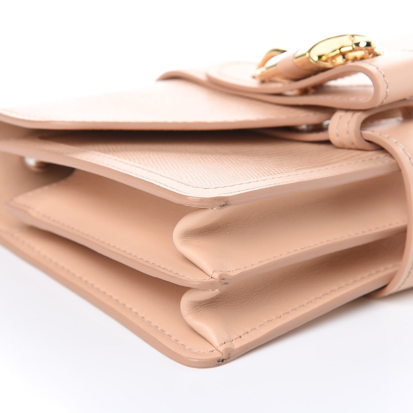 Calfskin Lizard Embossed Aby Chain Shoulder Bag Delicate Pink
