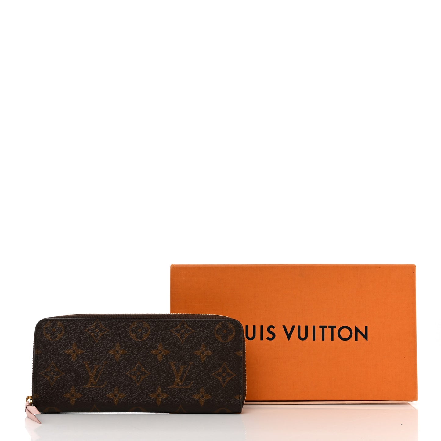 Monogram Clemence Wallet Rose Ballerine