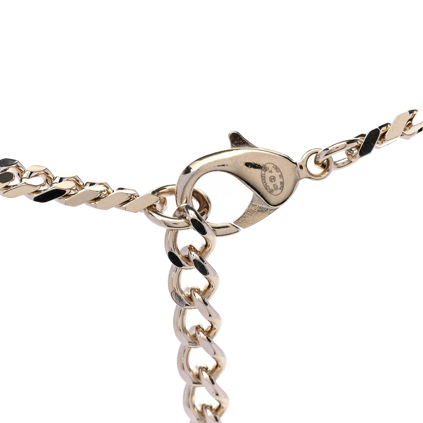 Crystal Chain CC Necklace Gold Silver