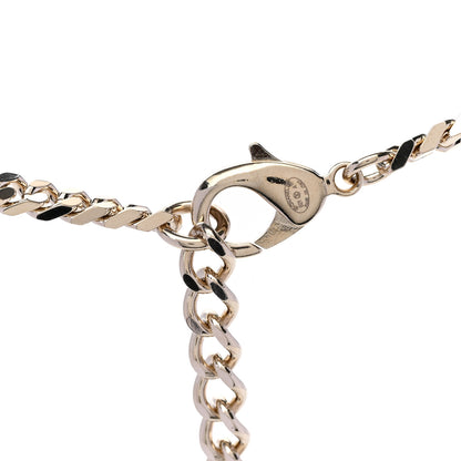 Chanel Crystal Chain CC Necklace Gold Silver 5 of 6