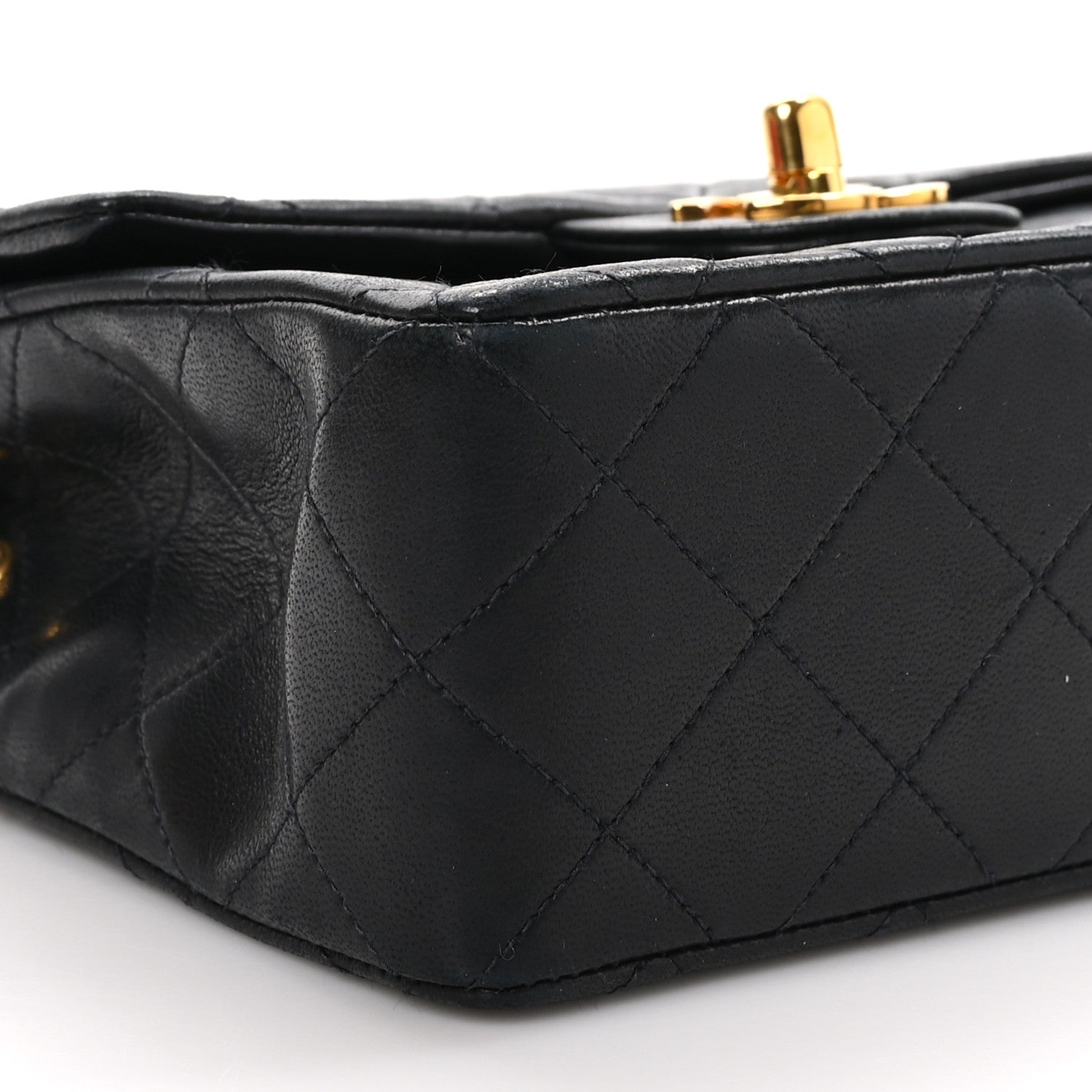 Chanel Lambskin Quilted Mini Square Flap Black 9 of 10