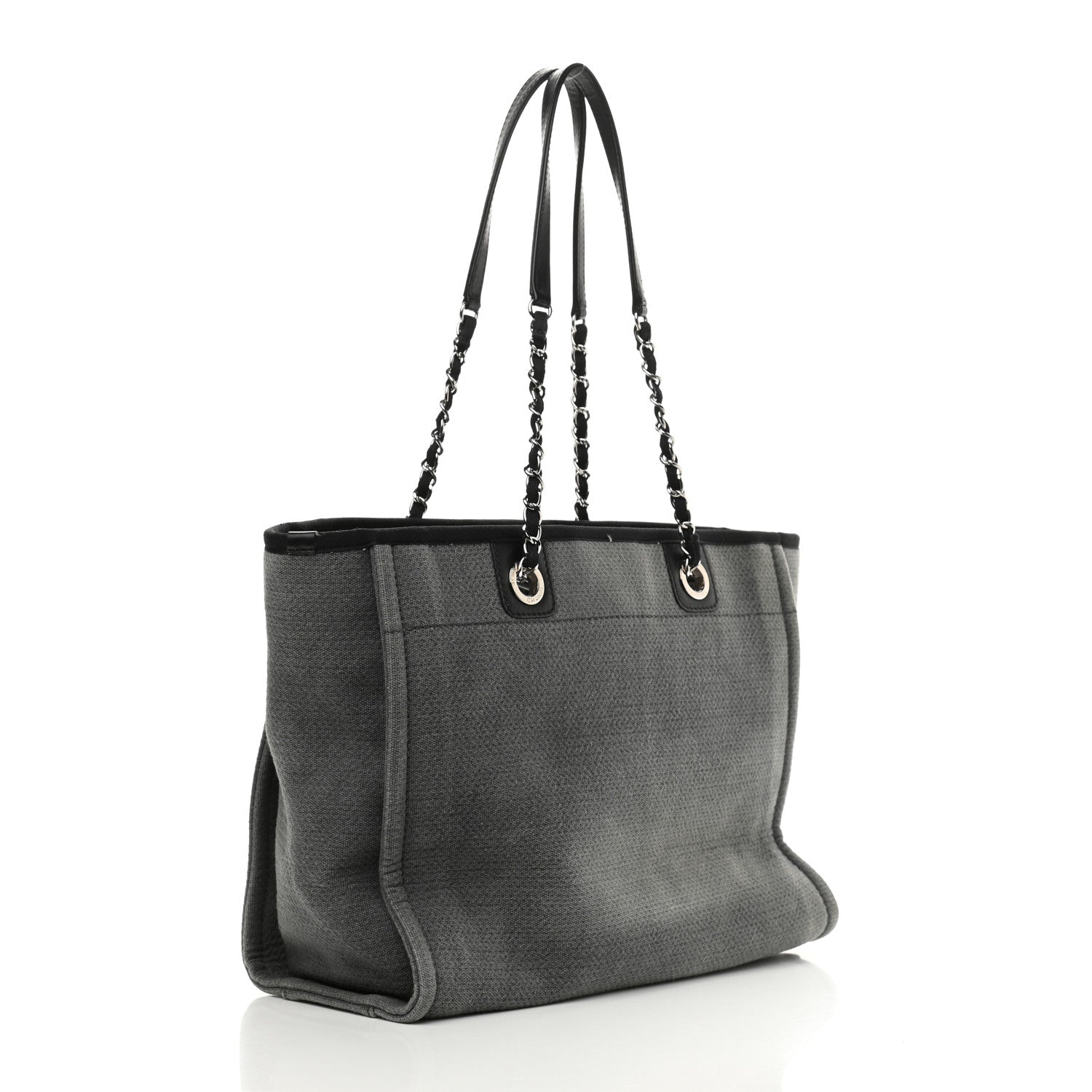 Chanel Canvas Small Deauville Tote Grey 3 of 11