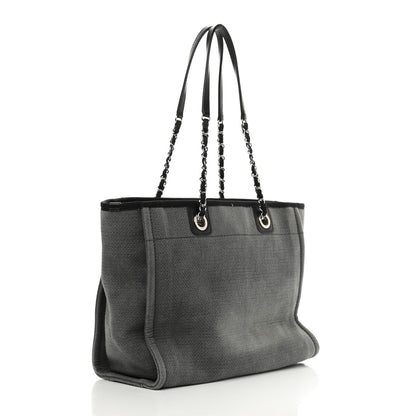 Chanel Canvas Small Deauville Tote Grey 3 of 11