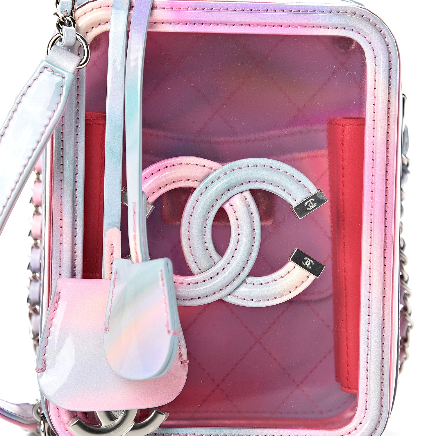 Chanel Plexiglass Vertical Vanity Bag Pink 7 of 9