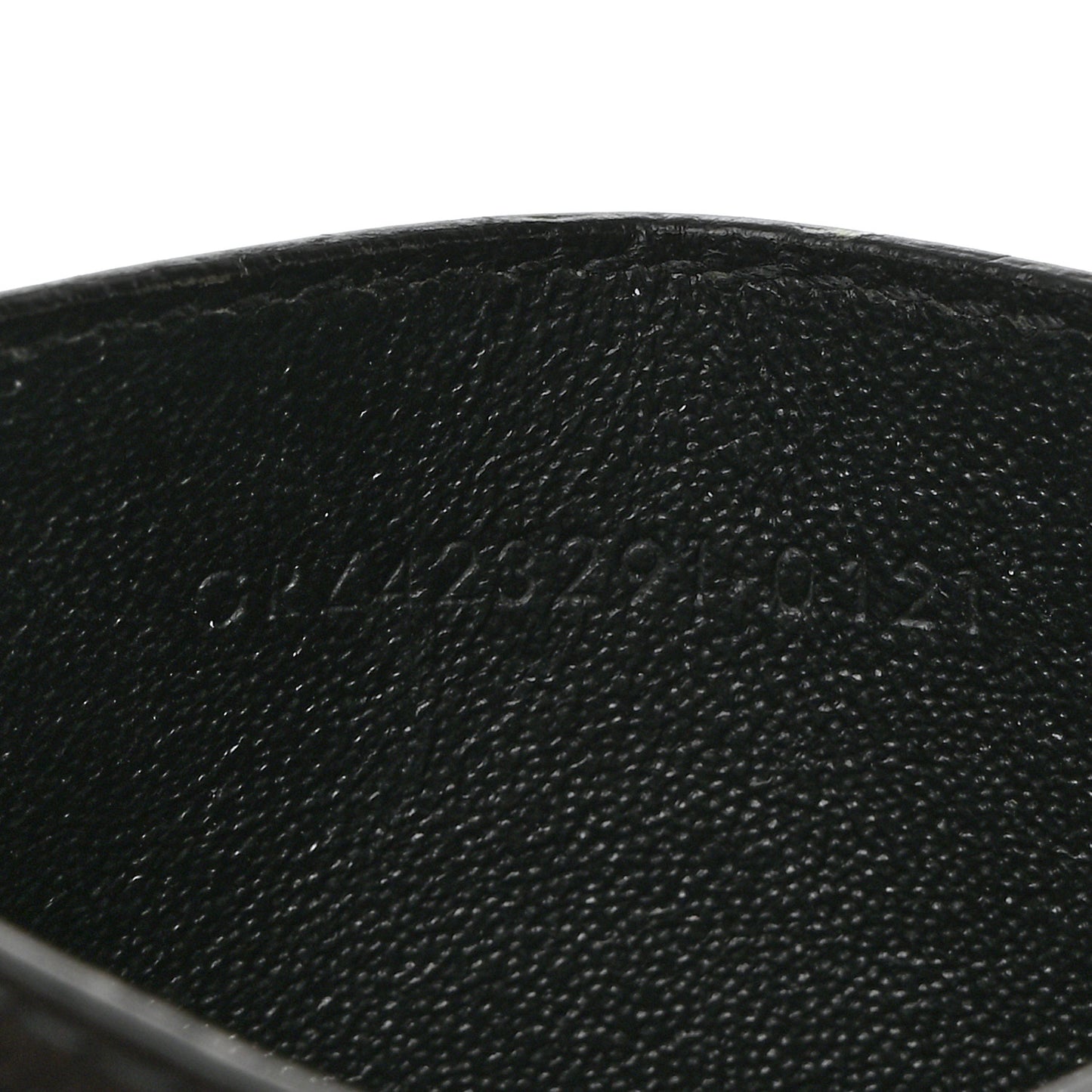 Grain De Poudre Matelasse Chevron Monogram Credit Card Case Black