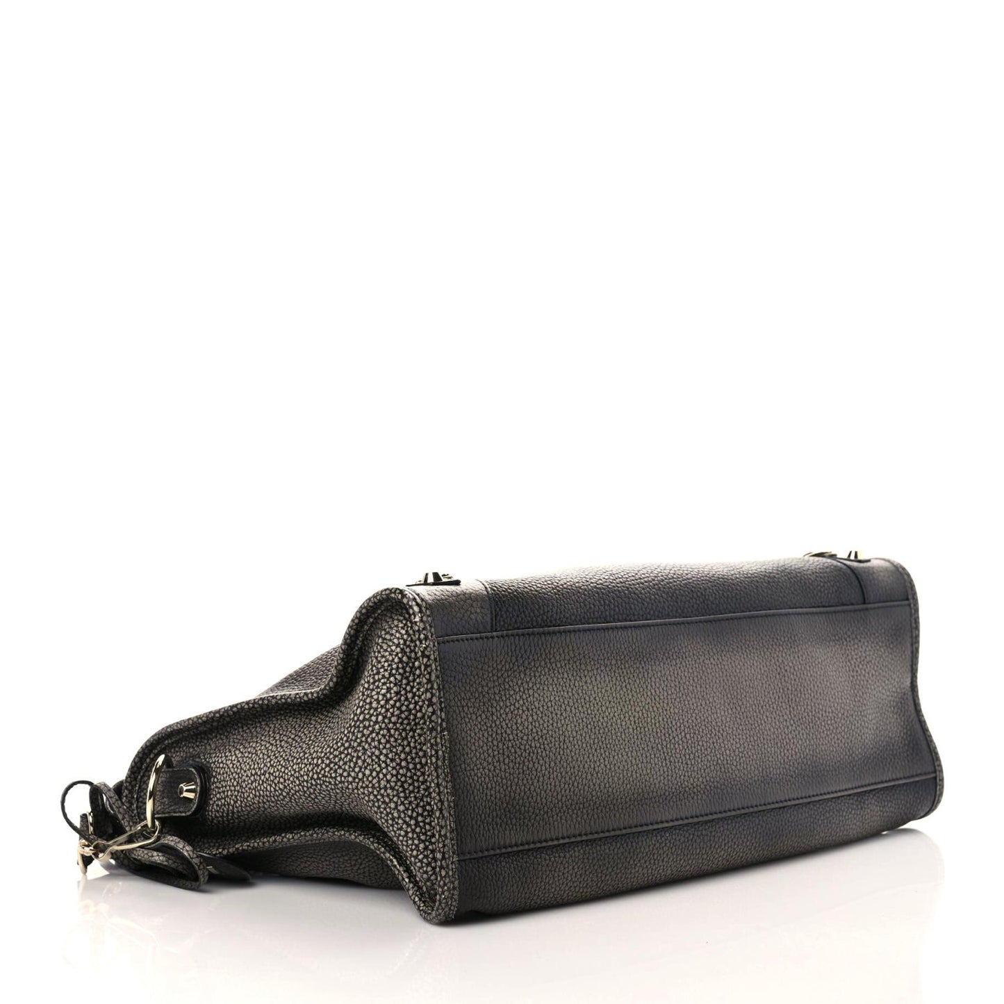 Grained Calfskin Classic Gold Hardware City Ombre Grey Gradient
