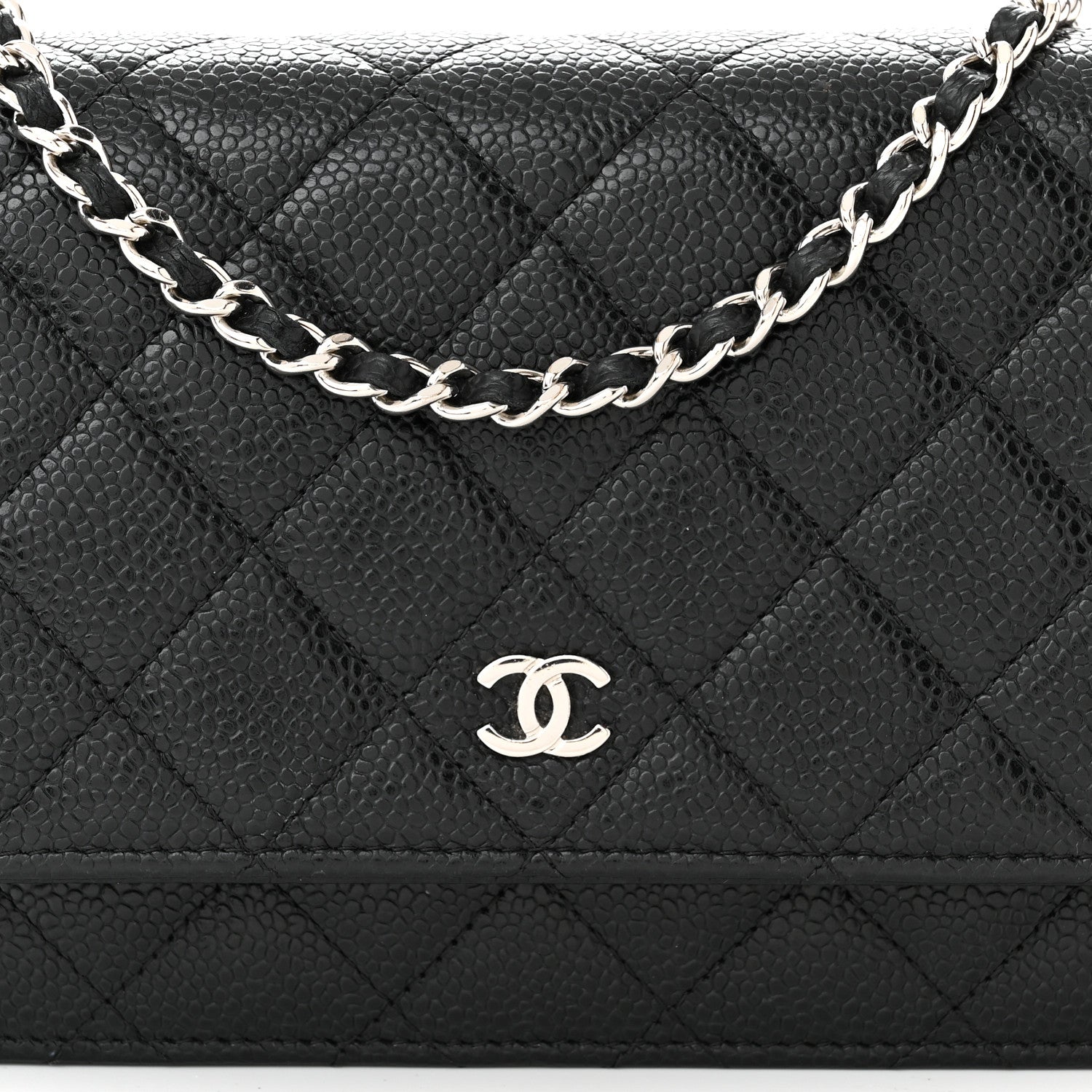 Chanel Caviar Quilted Wallet on Chain WOC Black 9 of 11
