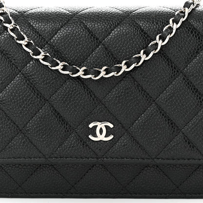Chanel Caviar Quilted Wallet on Chain WOC Black 9 of 11