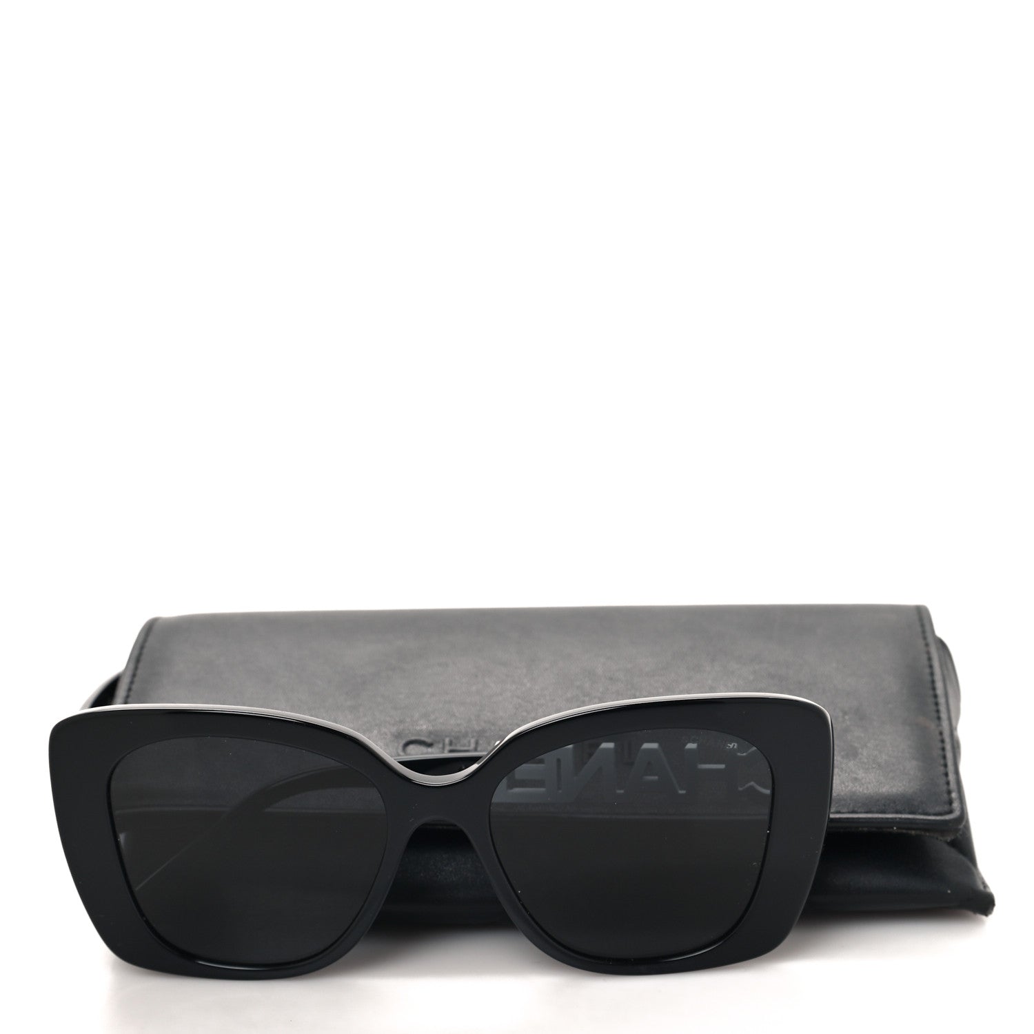 Chanel Acetate Strass Square Sunglasses 5422-B Black White 8 of 8